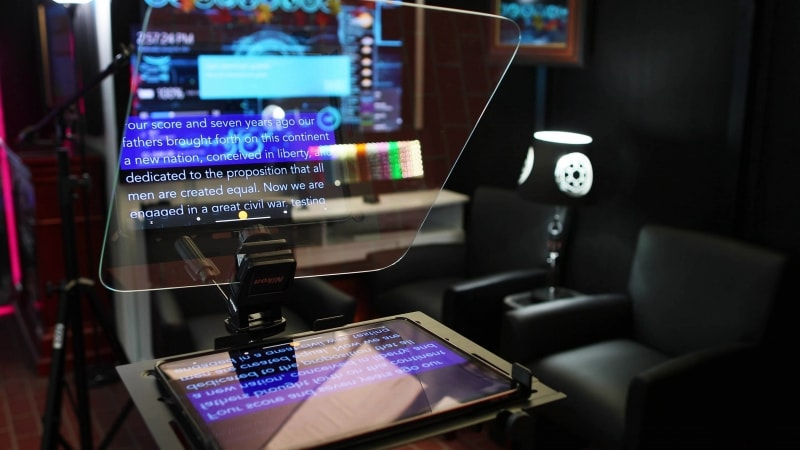 double sided mirror teleprompter