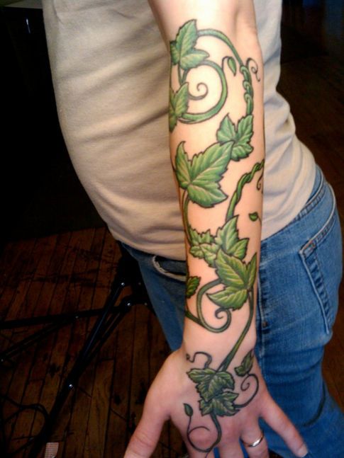ลายสักไม้เลื้อยแขน 10