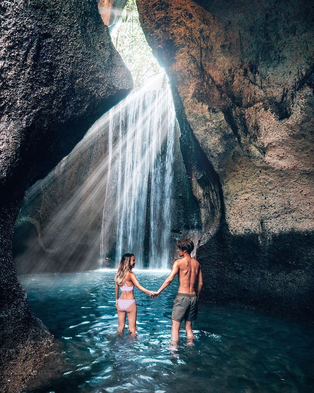 Get an instagrammable shot at Tukad Cepung Waterfall