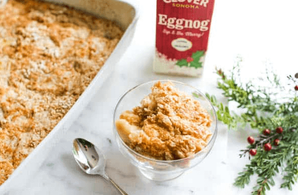 eggnog dump cake christmas desserts