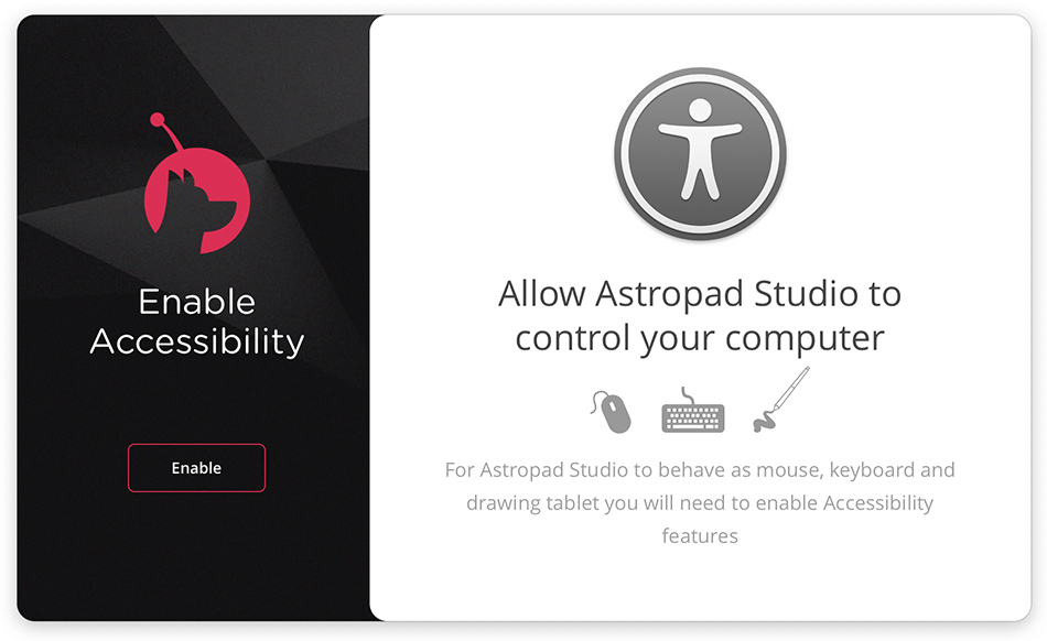 Enable Accessibility in Astropad Studio