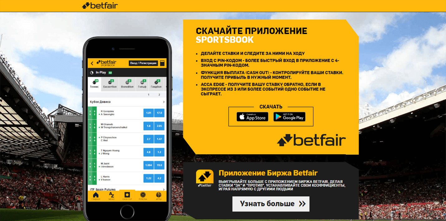 Обзор букмекерской конторы Betfair