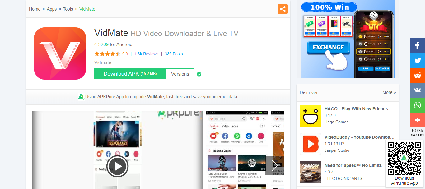 Vidmate Apkpure Download Install Old Version