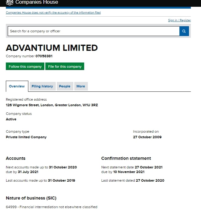 Advantium Limited: отзывы о проекте и экспертный обзор деятельности