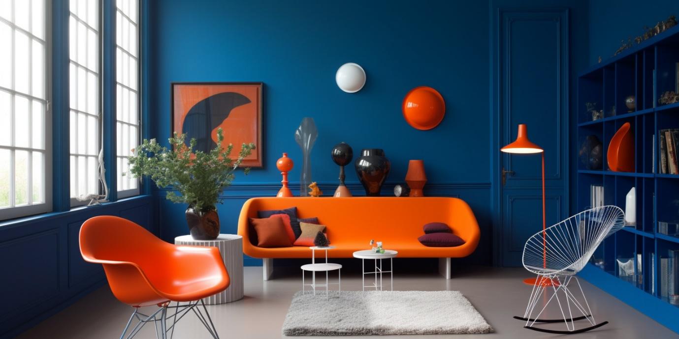 Arancione e blu interna