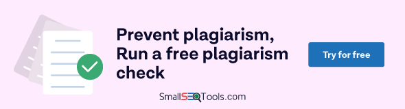 Avoid plagiarism