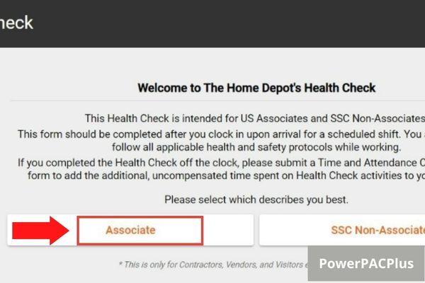 home depot health check associate sign in guide