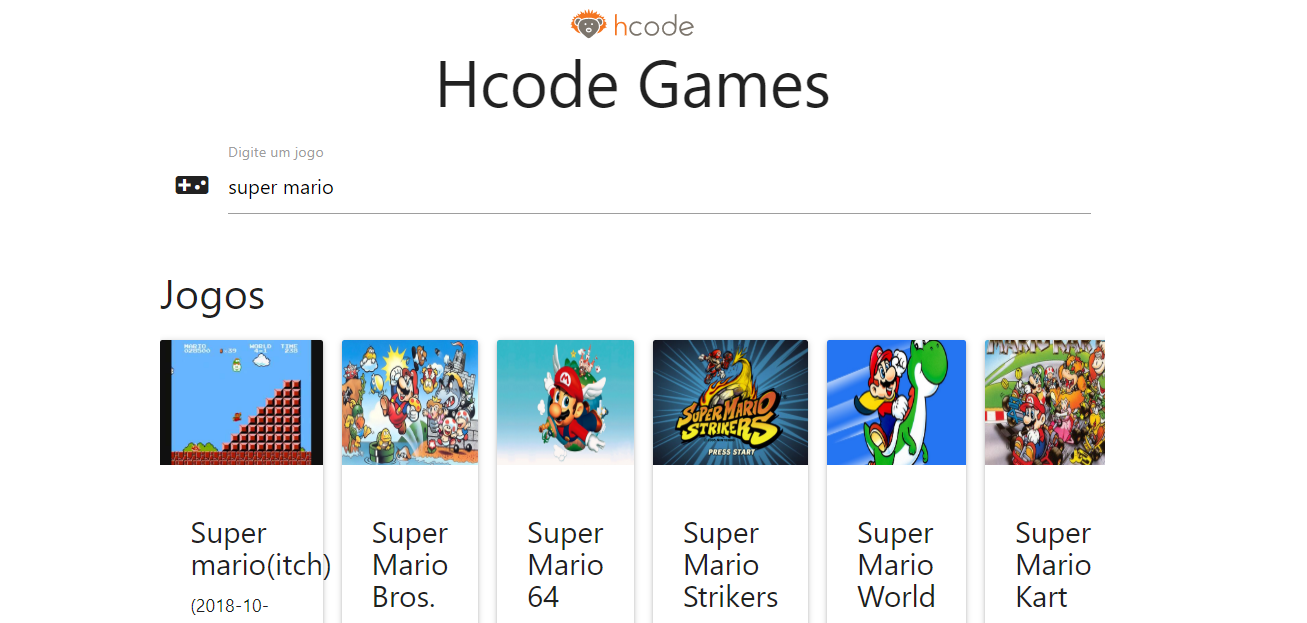 Projeto Hcode Games