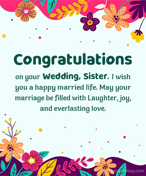 Wedding Wishes For Sisters