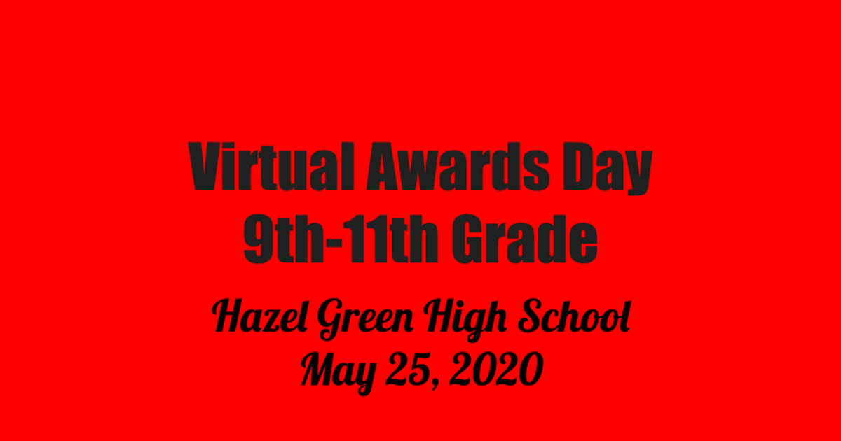 9th-11th Virtual Awards Day 2020