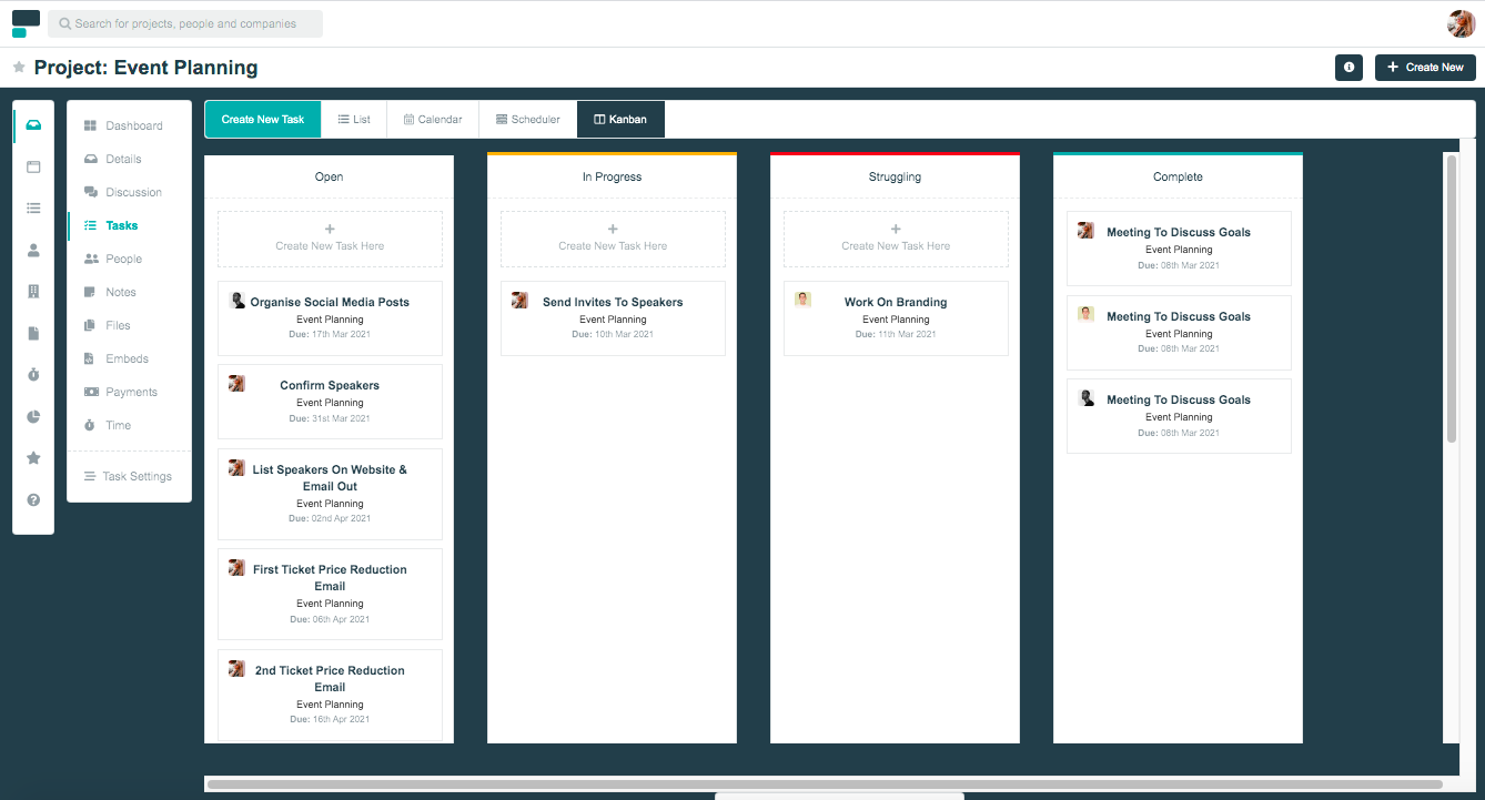 Project.co kanban view