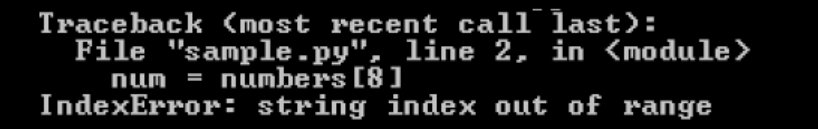 IndexError: string index out of range -screenshot