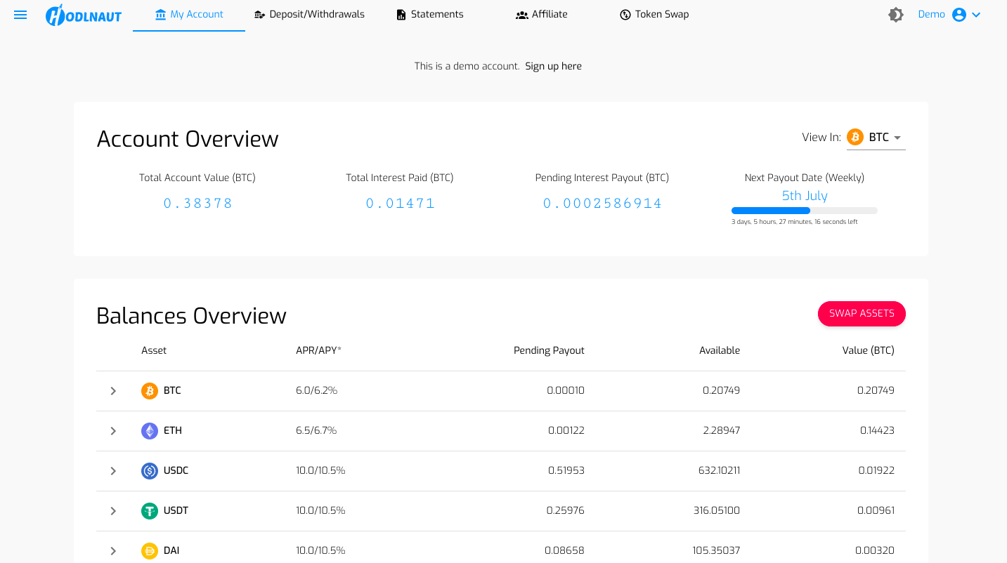 hodlnaut crypto dashboard