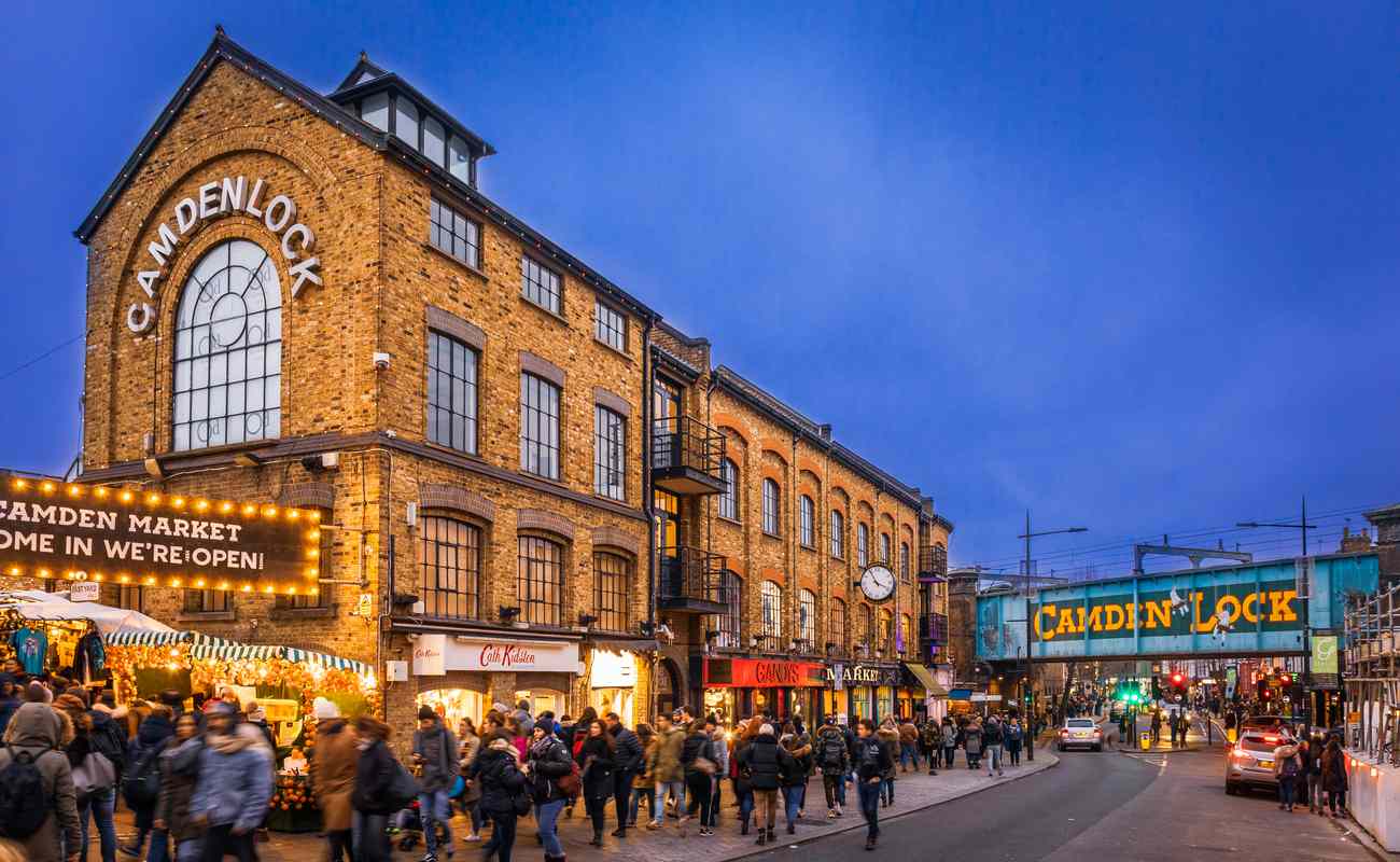 Busy Camden Lock in London