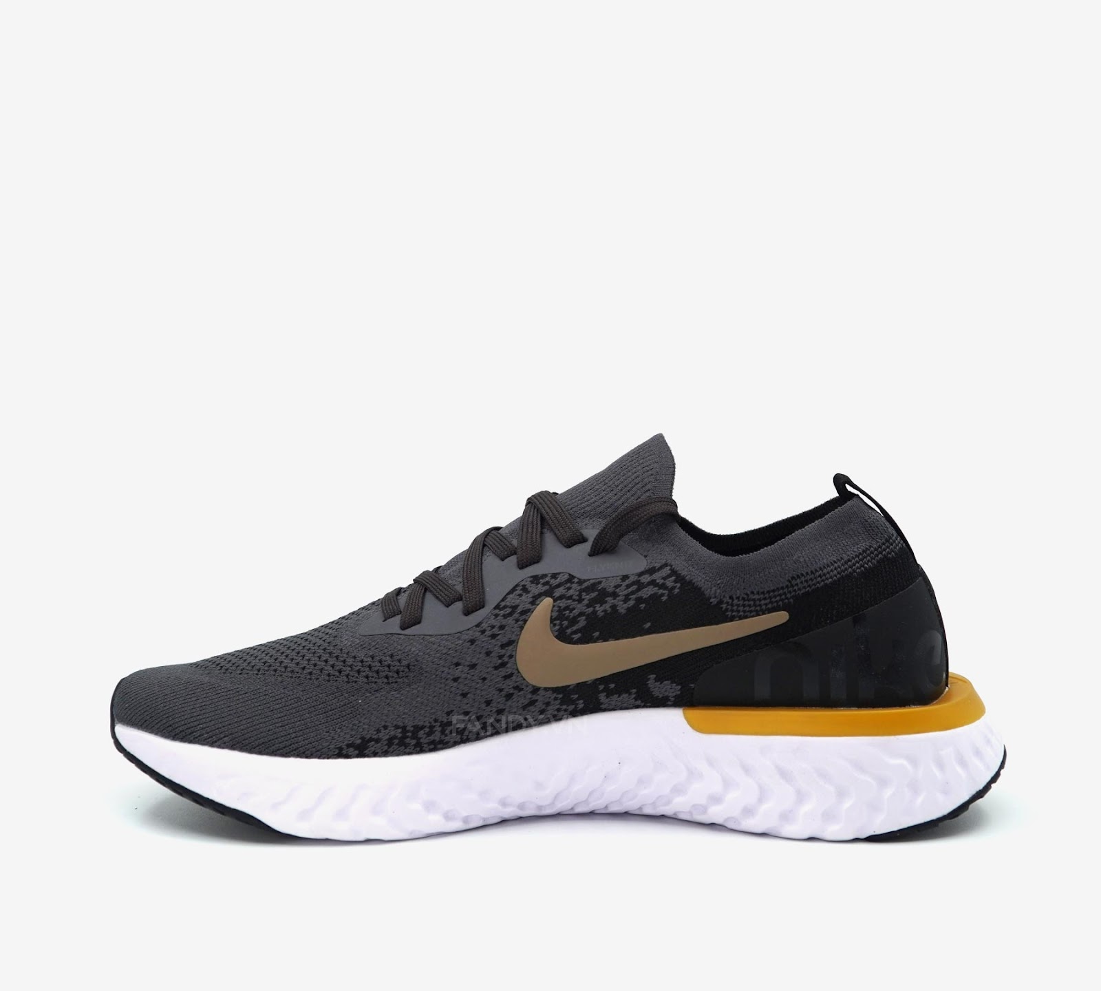 Giày Nike Epic React Flyknit  Grey/Black Gold