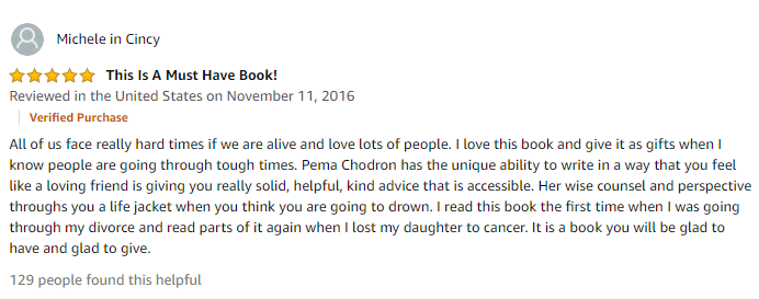 When Things Fall Apart: Heart Advice for Difficult Times by Pema Chödrön review
