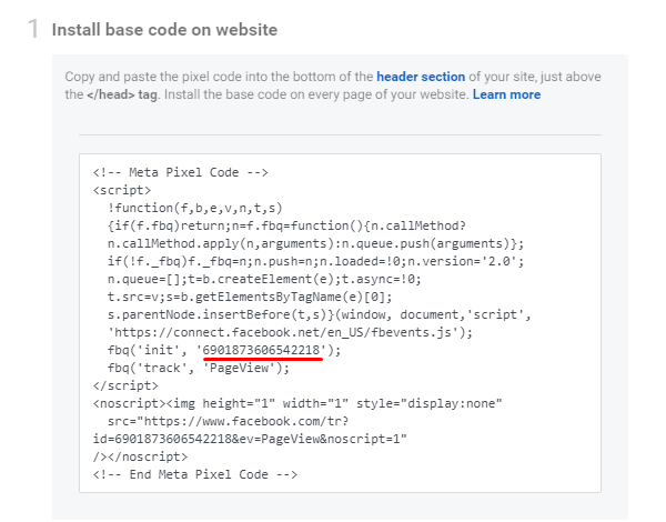 base code facebook pixel