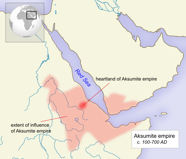 map showing the Askum Kingdom