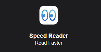 Speed Reader logo.