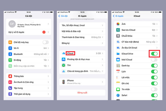 Vô hiệu hóa iCloud giúp loại bỏ các tệp dữ liệu phát sinh