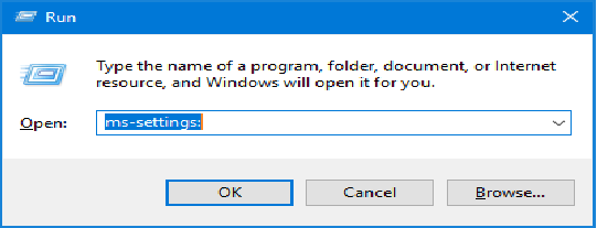 How to Open Windows Settings in Windows 10 using Run Dialog box
