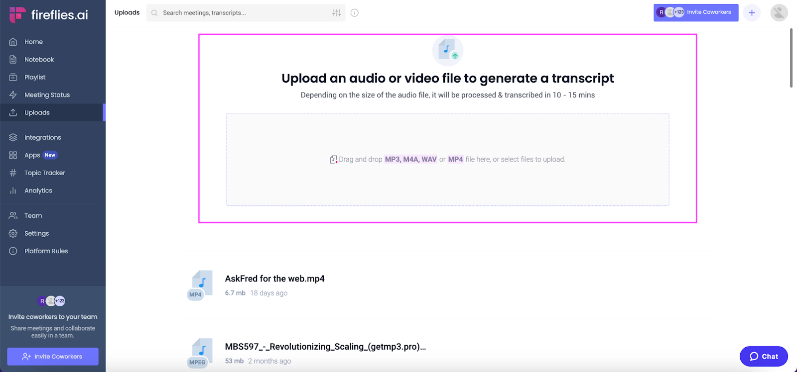 Transcribe audio to text - Upload your file