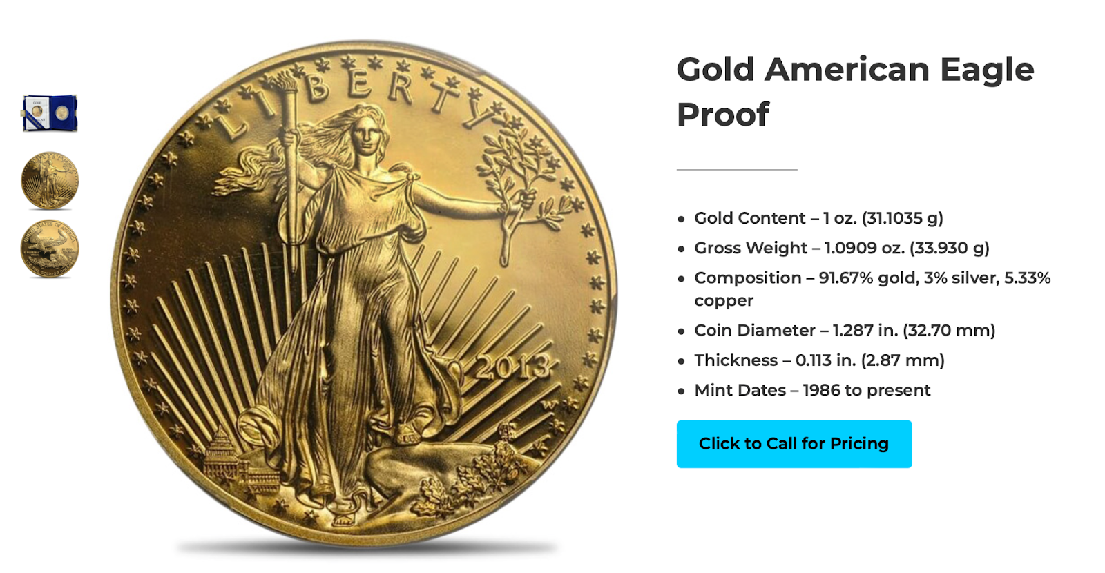 Gold American Eagle Proof
