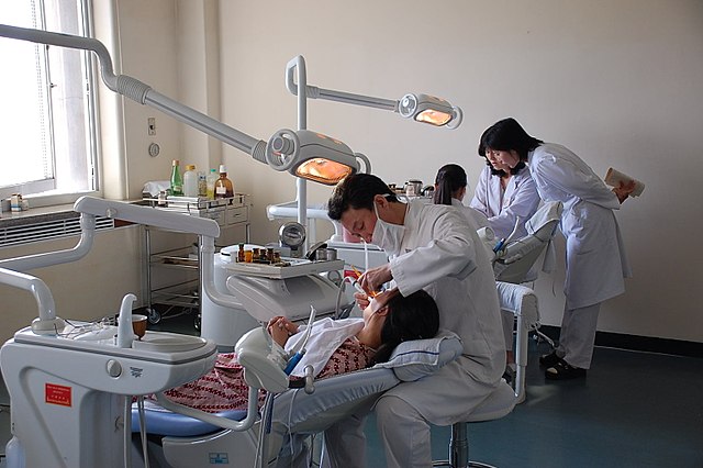 Differences between North and South Korea dental office.