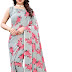 Satrani Women's Georgette Floral Printed Saree With Blouse Piece