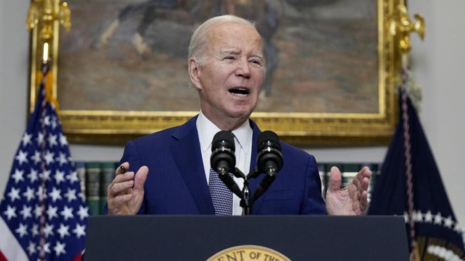 Tổng thống Mỹ Joe Biden phát biểu tại Nhà Trắng, ngày 01/10/2023. 