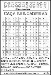 DIA DAS CRIANÇAS DIVERTIDO COM CAÇA-PALAVRAS, FRASES E OUTRAS ...