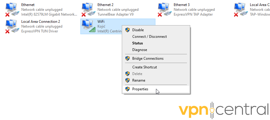 wifi properties