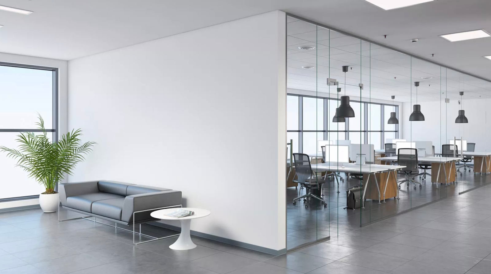 Glass walls reduce background noise. Source: LuxGlass