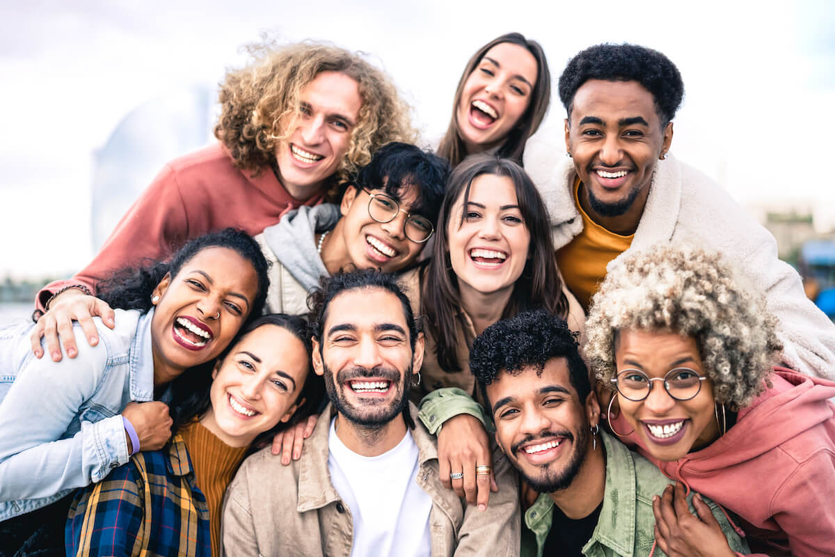 Human service software: group of people smiling at the camera
