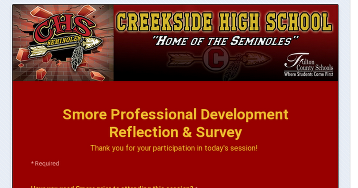 Smore Professional Development Reflection & Survey