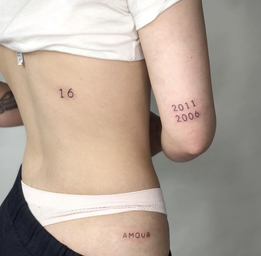 number tattoo