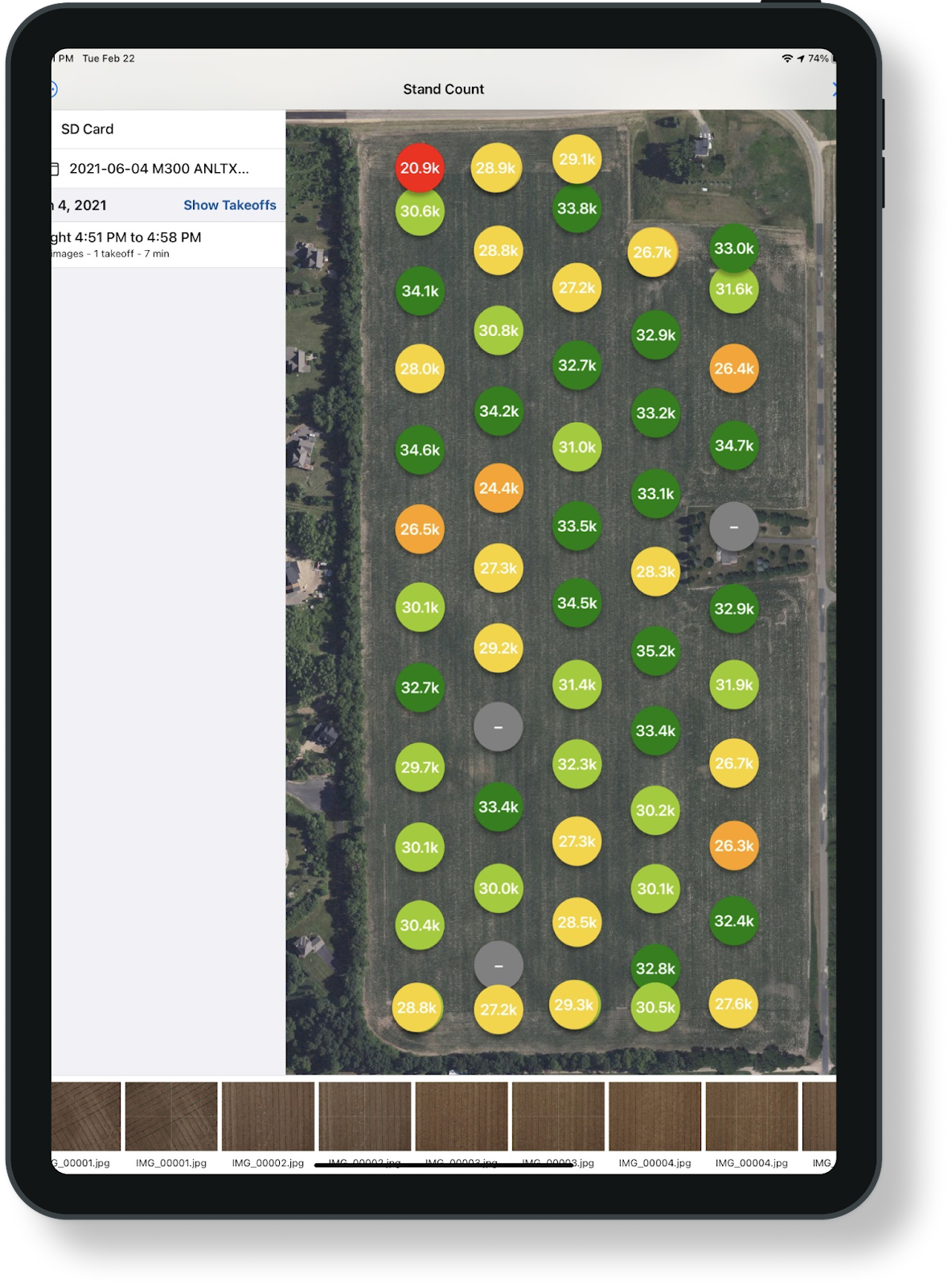 Mobile Stand Count from Sentera