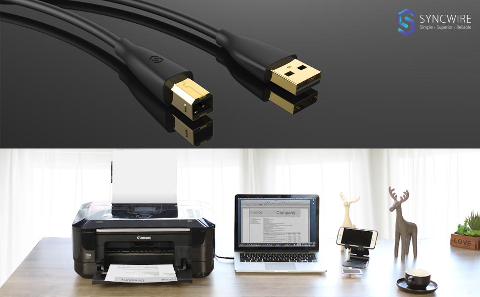 Syncwire USB Printer Cable