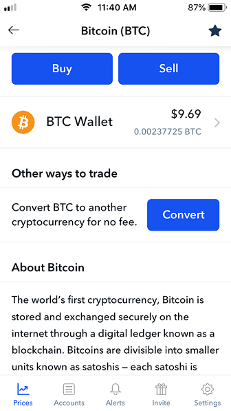 Bitcoin BTC other ways to trade page.