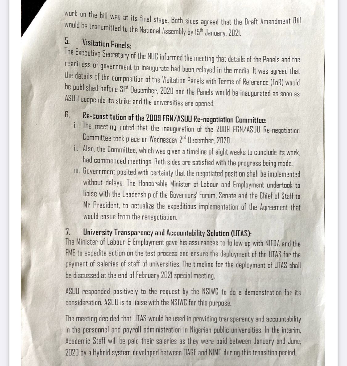 Dataphyte: The 2020 Memorandum of Action at the Heart of ASUU, Federal Government Impasse