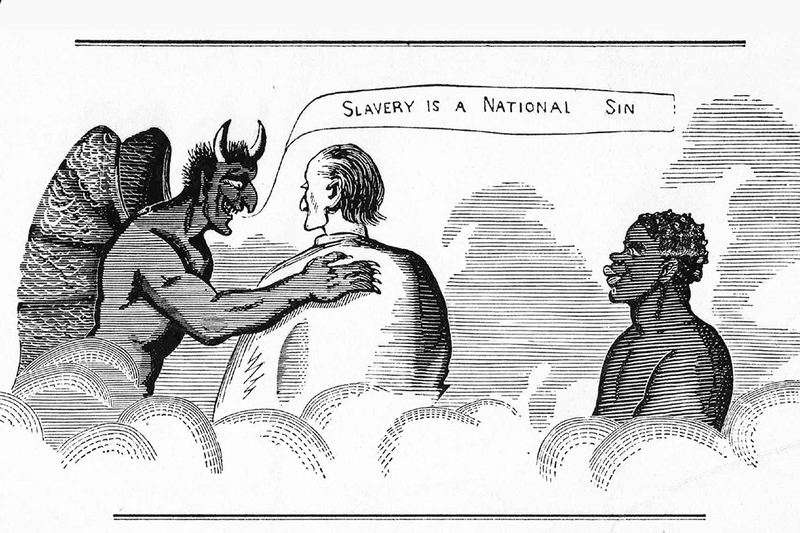 Anti-Abolitionist cartoon, via Library of Congress