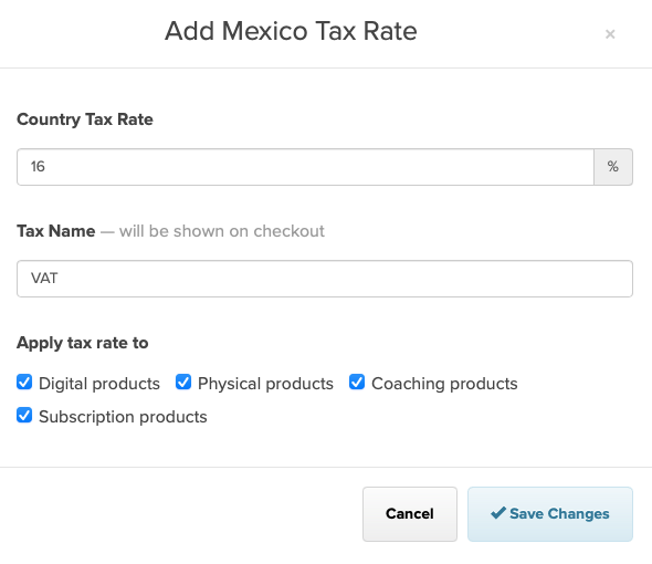 Adding a tax rate on Payhip