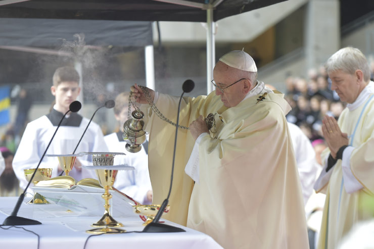 Pope Mass Sweden Incense Close-up