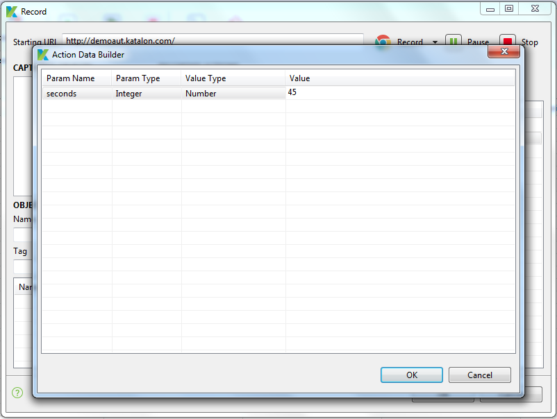 Tap on 'Action Data' of Wait For Page Load