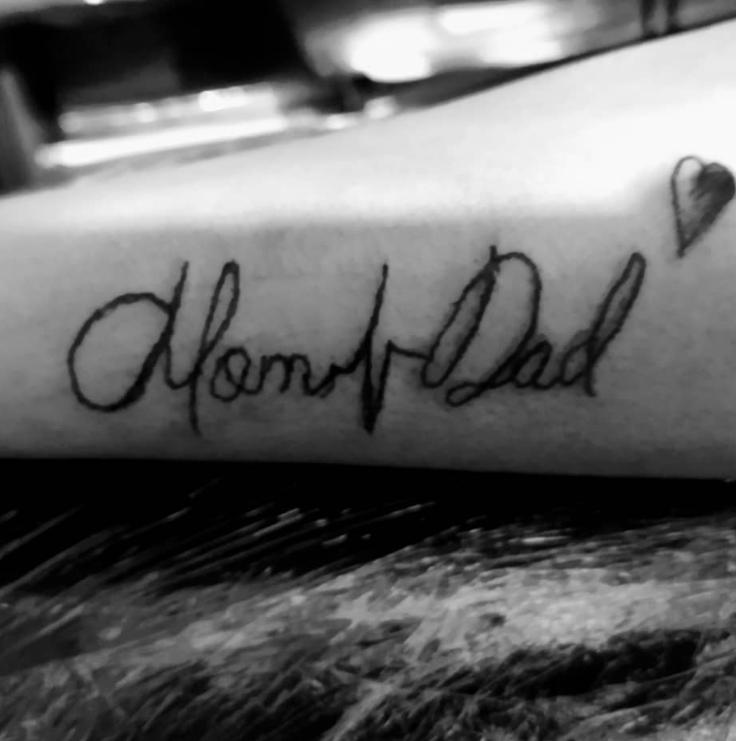 heartbeat mom dad tattoo