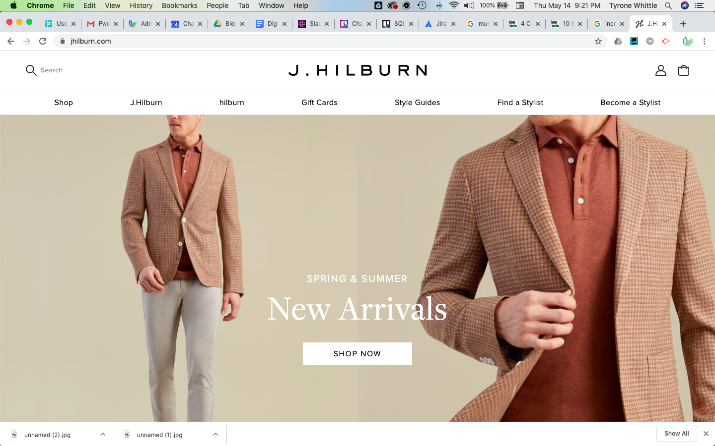 Screenshot of website J.Hilburn https://jhilburn.com/ when discussing how J.Hilburn mined data to personalized the customer experience