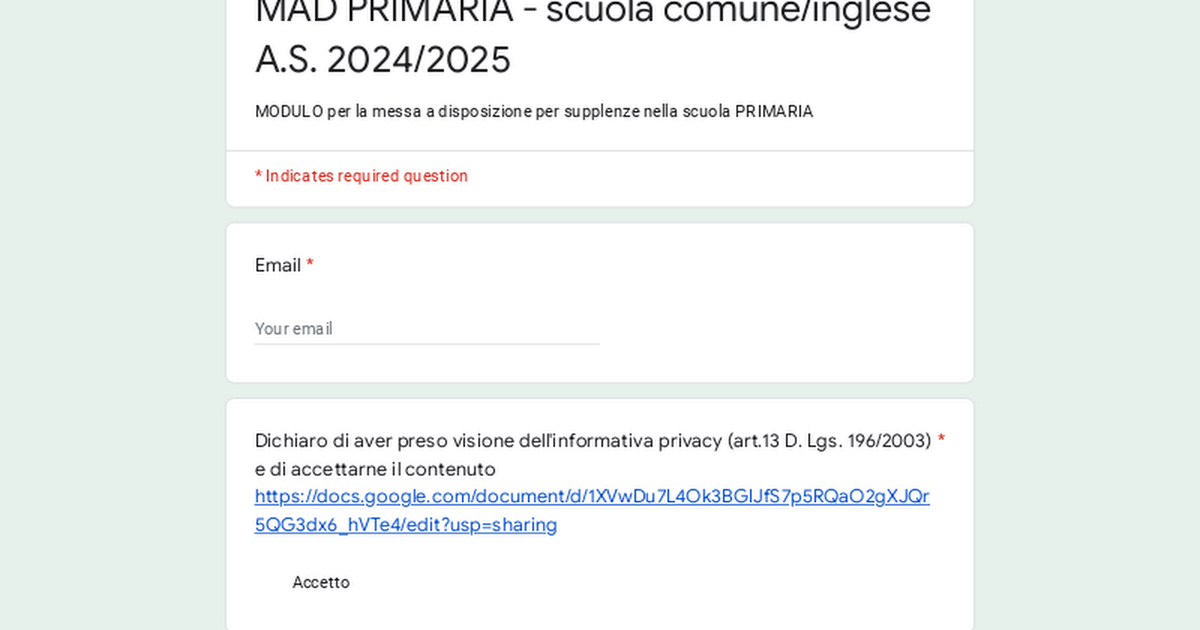 Mad Primaria Scuola Comuneinglese