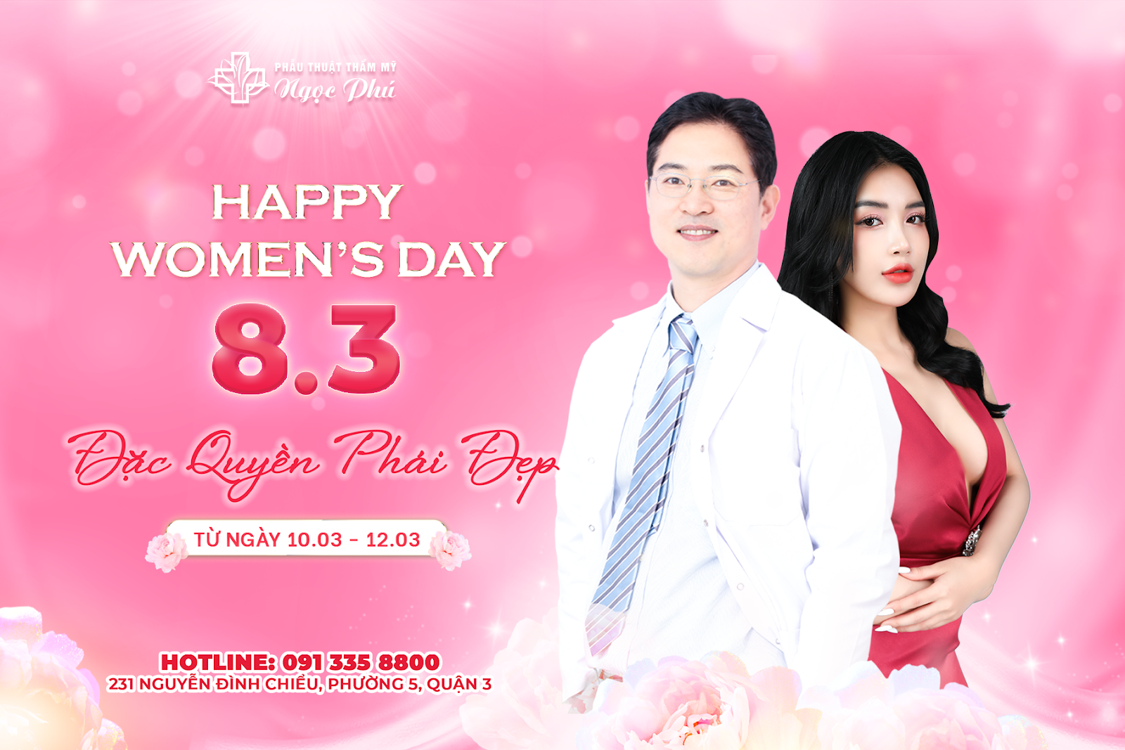 Đặc biệt, nhằm tri ân Ngày Quốc tế phụ nữ 8/3, Thẩm mỹ Thẩm Mỹ Việt Nam đưa ra nhiều ưu đãi lớn về “Đặc quyền phái đẹp”