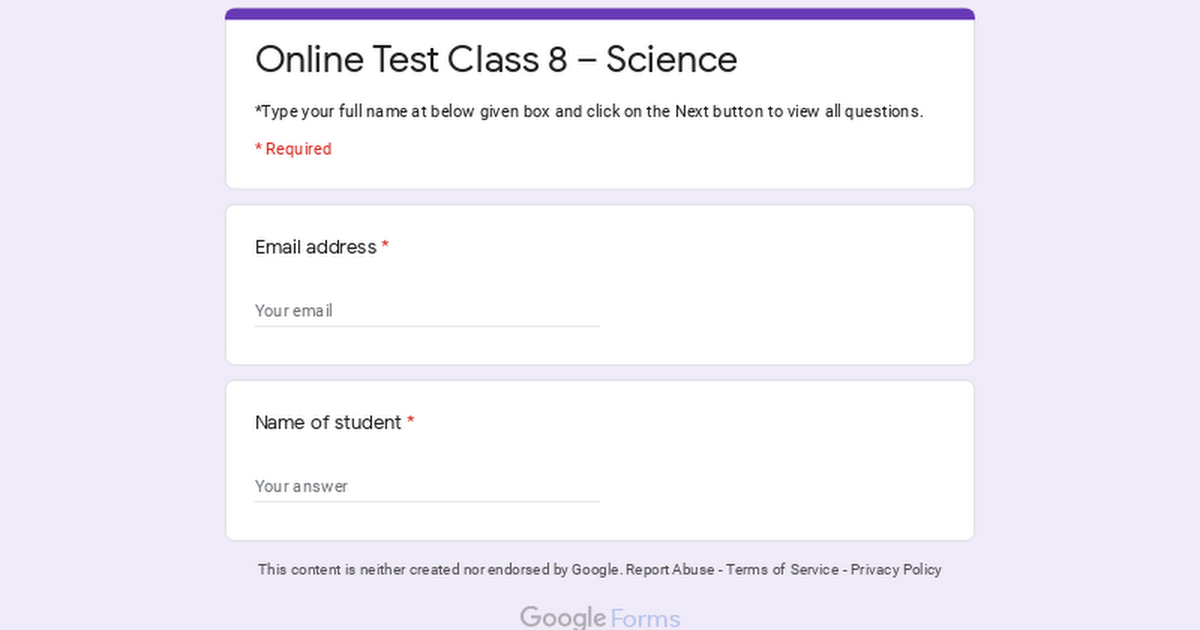 online-test-class-8-science