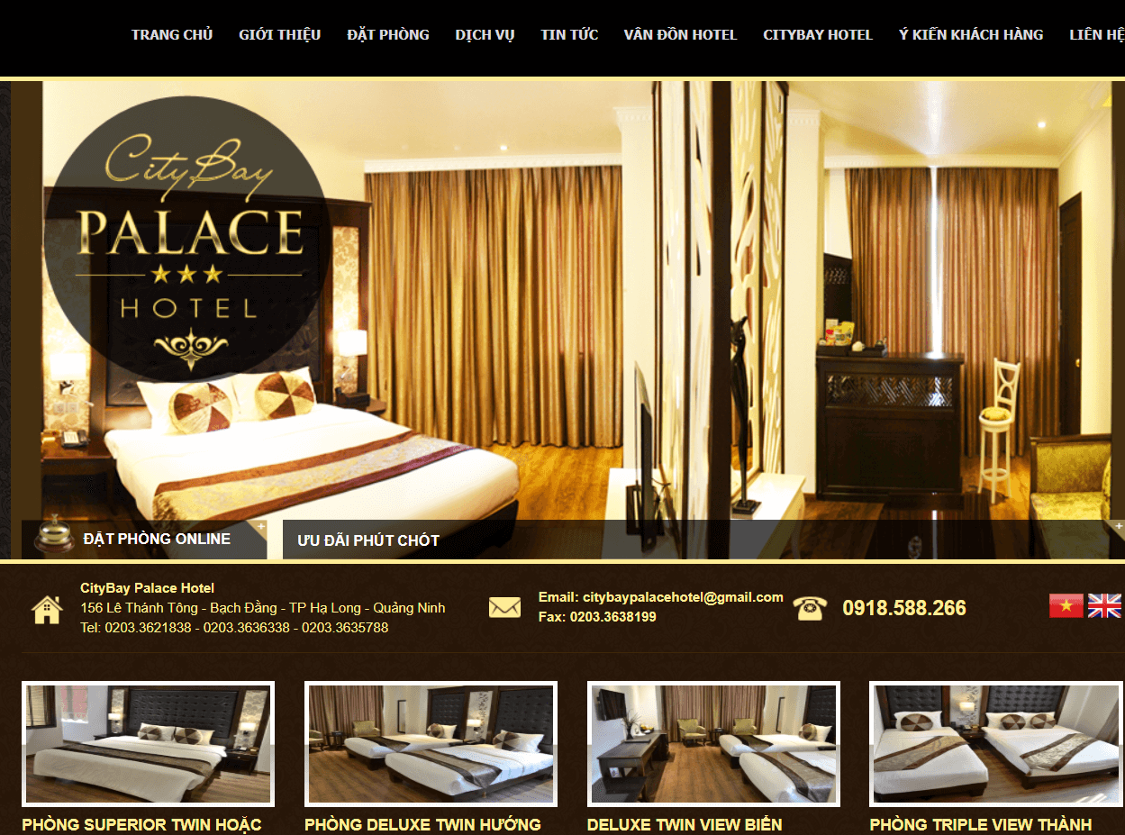 thiết kế website khách sạn